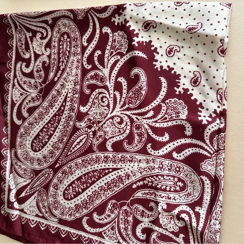 Red Paisley scarf P97